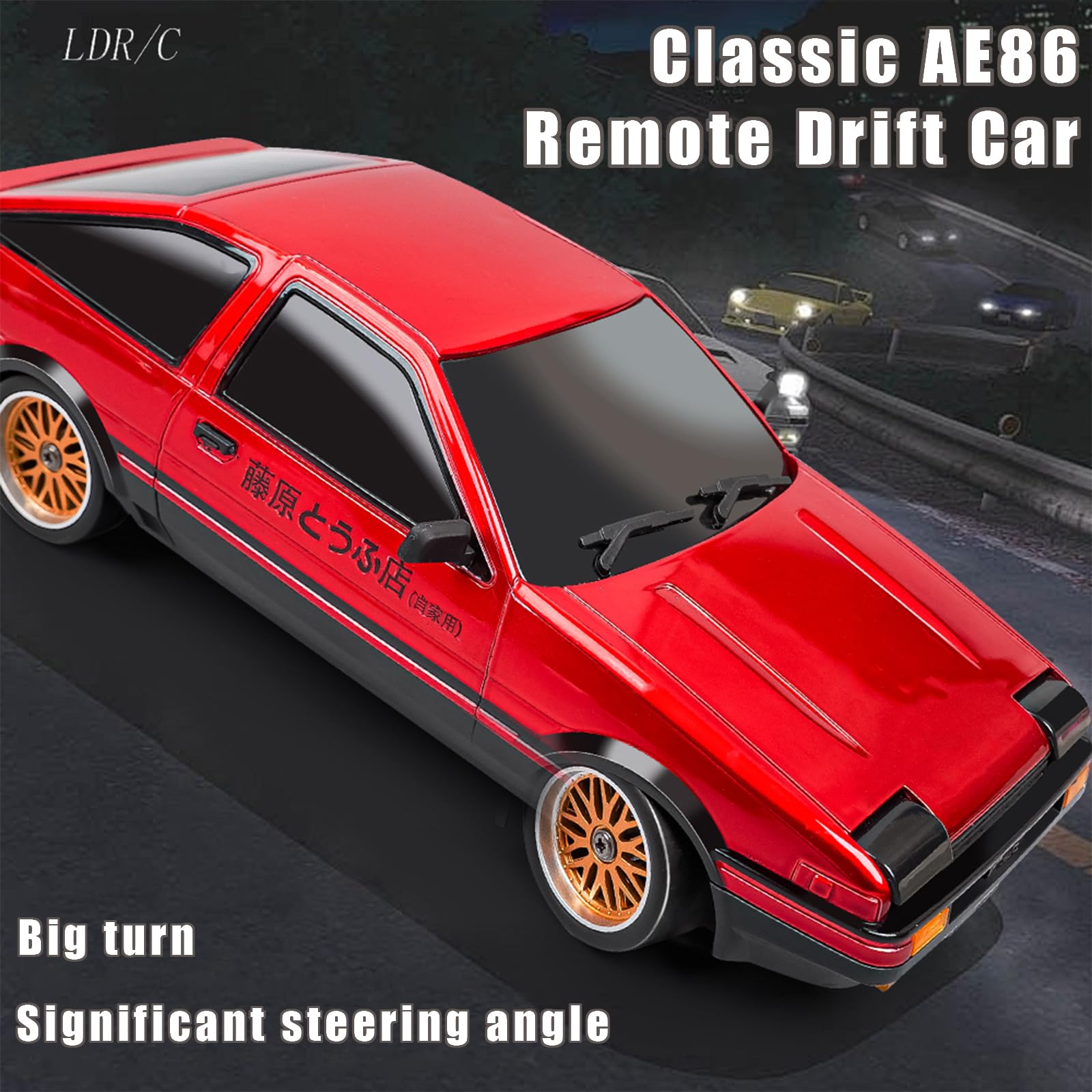Amazon.com: Moonzeamus 1:18 AE86 Model LD1801 RC Drift Car 1/18
